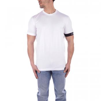 T-shirt DSQUARED2 Bianco Uomo elasticizzato