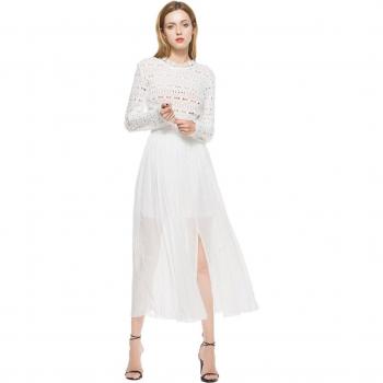 Patchwork romantique en dentelle blanche