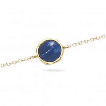 Collana “Cleopatra” Sodalite Oro Placcato 10 mm