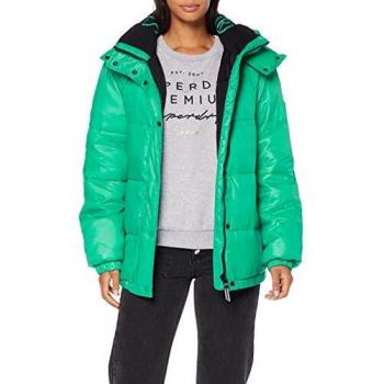 Superdry Astrid Puffer Giacca Verde Taglia X-Large