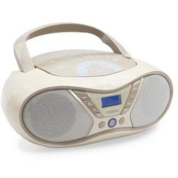 Lecteur CD Portable MOOOV Gris Soft avec Radio FM, Port USB et Son Stéréo 6W