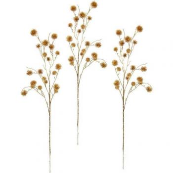 Künstliche Distelblume, I.GE.A., goldfarben, 3 Stück