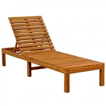 Chaise longue jardin en teck durable