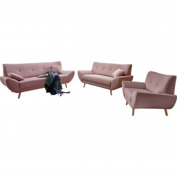 Sitzmöbel-Set HOME AFFAIRE Basta, rosa, 100% Polyester