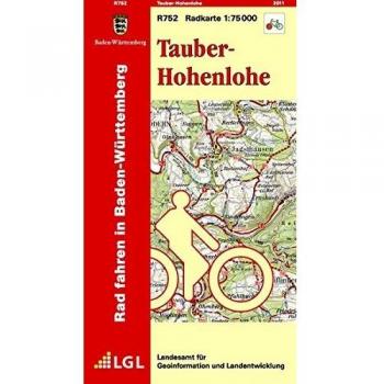 R752 Tauber-Hohenlohe: Radkarte 1:75 000