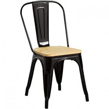 Silla de Trabajo Thinia Home: Forma Industrial Strong, Asiento de Madera