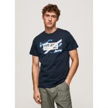 Camiseta Rederick Azul Pepe Jeans Hombre 100% Algodón