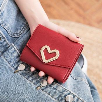 Cartera de PU para mujer en forma de corazón