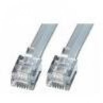 Lindy 6‑Way RJ‑12 ISDN Cable, 50 m – Grey