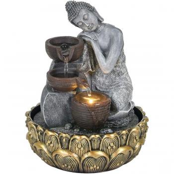 Fuente Zen Buda con Luz 26x20x20cm