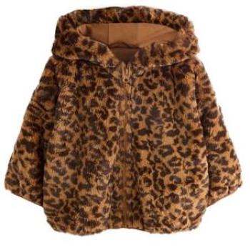 Animal Print Faux Fur Zip‑On Coat