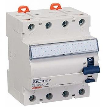 Interrupteur Différentiel 4 Modules Gewiss 63A