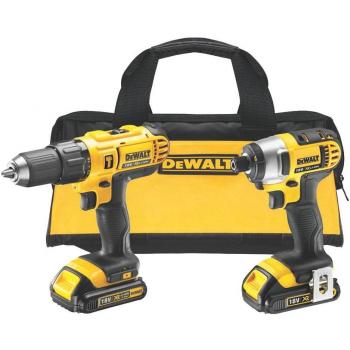 DEWALT XR 1.3 Ah Lithium‑Ion Power Drill & Impact Tool – Dual Battery Set