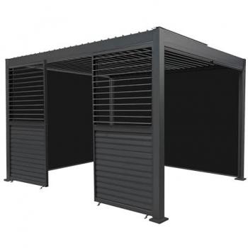 JARDÍ 3m Aluminium Pergola with Anthracite Blinds & Shutters