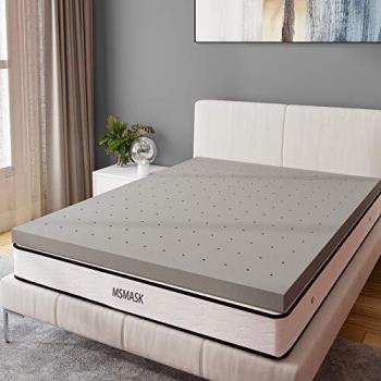 MSmask Bamboo Charcoal Foam Mattress Topper