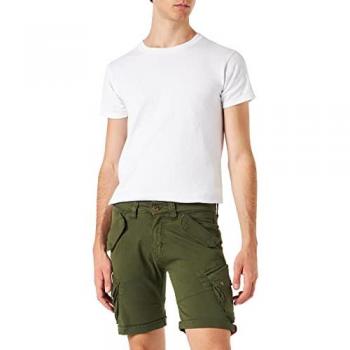 Alpha Industries Herren Shorts Combat Short, Größe 34, grün (schwarz olive)