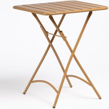Mesa Cuadrada Sklum de Jardín, 60x60 cm, Acero Janti y Plegable