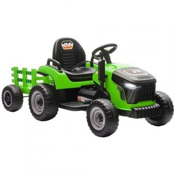 Aiyaplay Tractor Verde para Niños con Velocidad 3-5 km/h