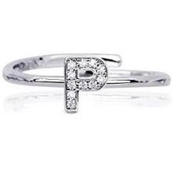 Anello Mabina iniziale in argento