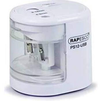 Taille-crayon électrique à 2 trous blanc PS12-USB