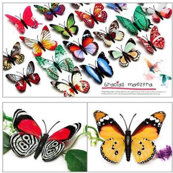 Pegatinas 3D Mariposa Colorida – Kit Decorativo