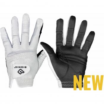 Men's Golf Bionic Gloves, RelaxGrip 2.0, White/Black, M