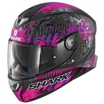 Skwal 2 SHARK Hark Rider 2 Helm in Schwarz & Lila – Größe M