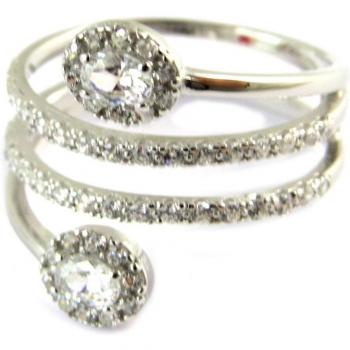 Bague de Plata 'Scarlett' Blanca (Rhodio)