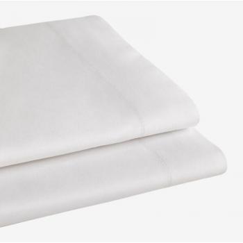 Sklum satin 300 fils drap plat blanc