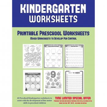 Printable Preschool Worksheets: Mixed Worksheets to Develop Pen Control