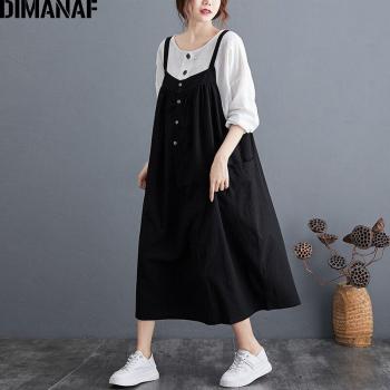 Vestido Femenino Plisado de Gran Tamaño con Bolsillos