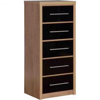 Seville Narrow 5 Drawer Chest
