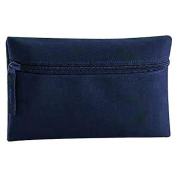 Classic Zip‑Up Pencil Case – French Blue