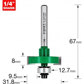 Trend CRAFTPRO Slotting Router Cutter 8mm 31.8mm 1/4