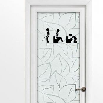 Stylish Toilet Icon Home Sticker