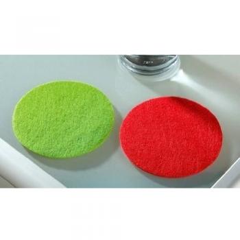 Roter Filzuntersetzergilde – 4‑Pack – 10 cm Durchmesser
