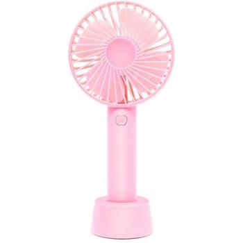 Akku-Betriebener Mini Handventilator mit Basis und 3 Modi für Reisen und Outdoor-Aktivitäten