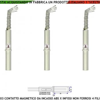 SECURVERA 3SENS MAGNETICO 8MM REED NC 100V ANTIFURTO