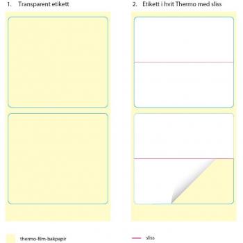 Capture 2‑in‑1 Multi‑Layer Aufkleber 55 × 25 mm – 1000 pro Rolle