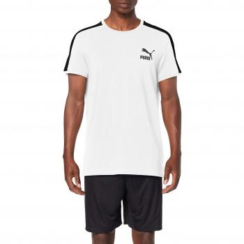 Puma Herren Iconic T7 Enge Passform T-Shirt Weiß S