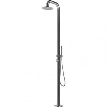 Shower Outdoor Sunny Inox Pavimento Acqua Calda & Fredda