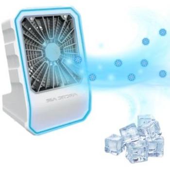 Ventéo Artic Hair Outdoor : Refroidisseur Portable à Eau – Rechargeable – 6 h d’autonomie – Blanc