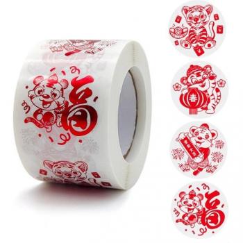 500pcs Chinese New Year Seal Stickers for Spring Festival
