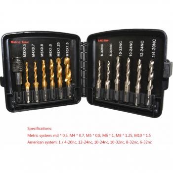 Kit de Brocas Métrica 13 Artículos M3‑M10 con Tornillo Compuesto