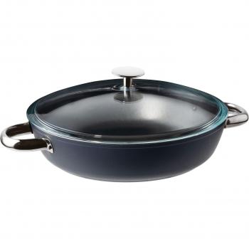 28 cm Casserole Sauté Pan Midnight Blue Silver
