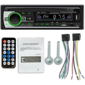 Radio Voiture Bluetooth 1 Din avec Lecteur MP3 et FM