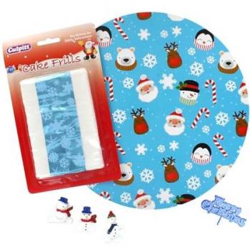 Winter Wonderland Snowman Cake Board Package