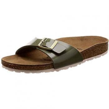 Birkenstock Madrid Superficie Laccata Sandali Khaki 37 EU Signora