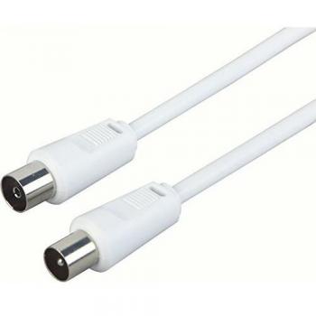 Câble d'antenne 75dB 1,5m blanc KOAX-ST/KOAX/BU