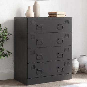 VidaXL Steel Sideboard Black 67x39x83 cm